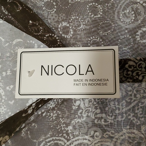 NICOLA Sheer Brown Paisley Blouse - Picture 5 of 6